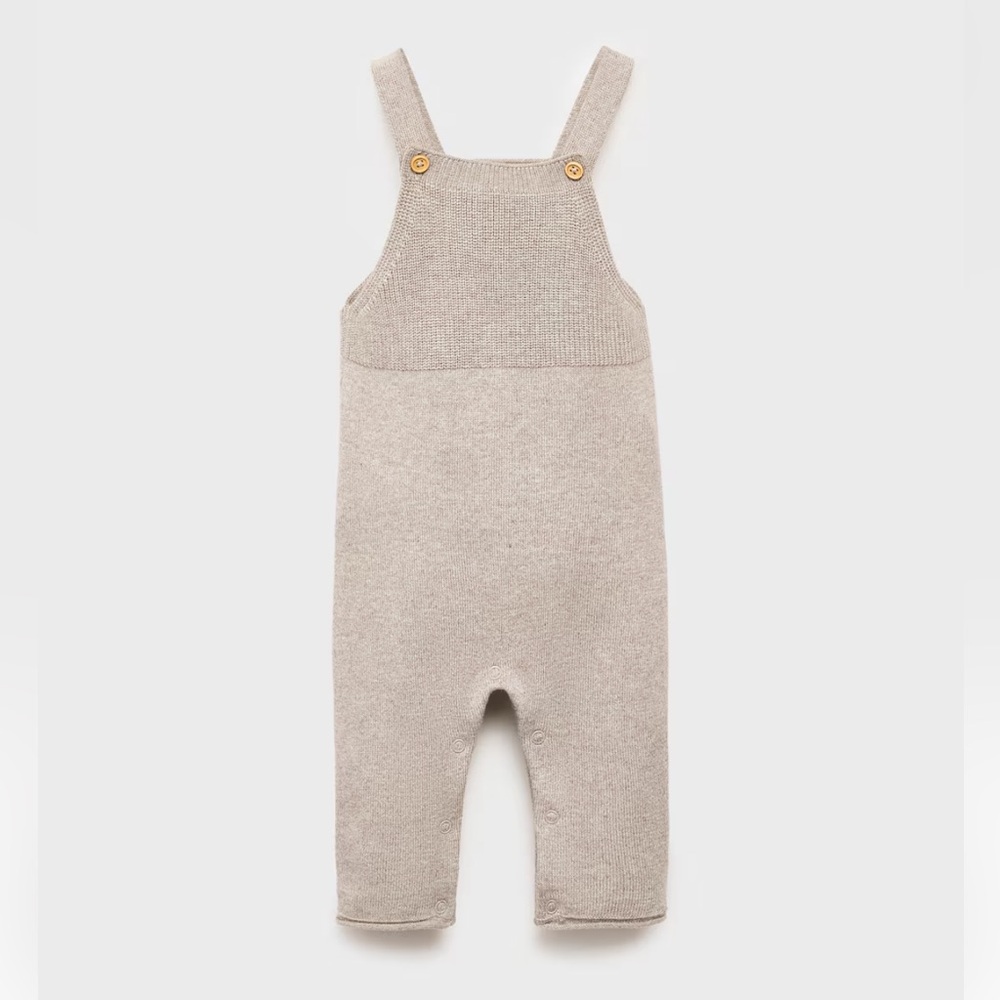 Mango knitted dungaree overalls